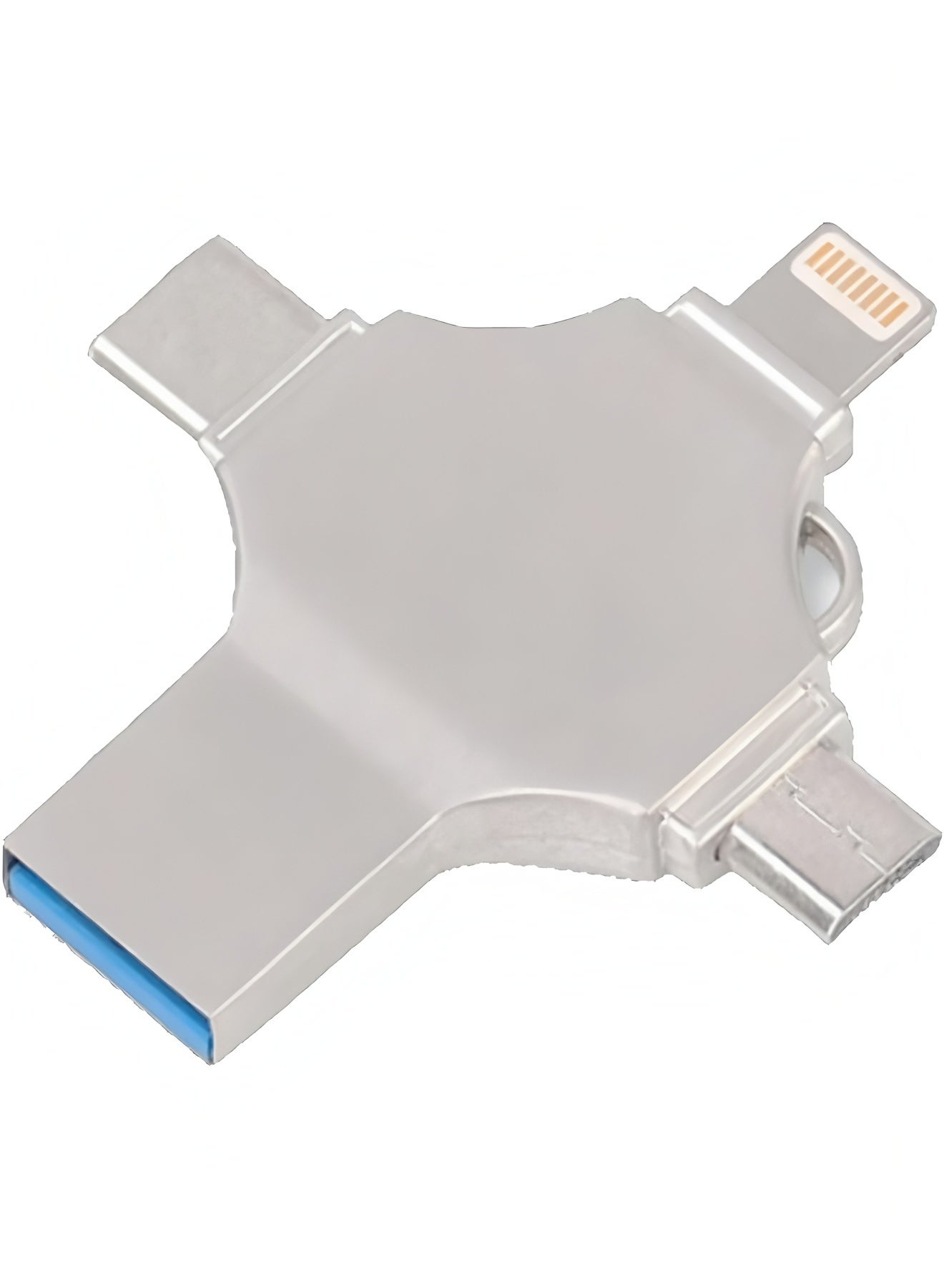 4 in 1 USB Flash Drive 2TB, Multi-Device Memory Stick with USB/Type-C/Micro-USB/iOS Connectors, High-Speed External Storage for Phone, Tablet & Computer